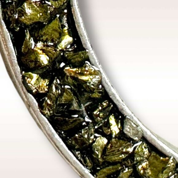 Free People Whitney Hoops Neutral Silver NWT Western Bohemian Earrings Stones - Picture 5 of 11